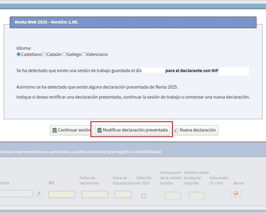 Renta 2025: cómo modificar mi declaración si he tenido un error