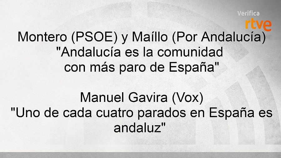 Montero, Maíllo y Gavira, sobre el paro en Andalucía