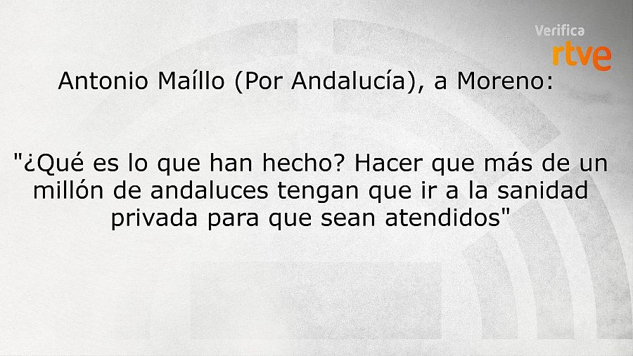 Maíllo sobre la sanidad privada en Andalucía