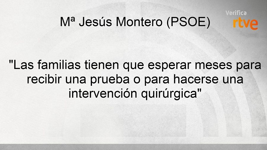Montero, sobre las listas de espera sanitaria