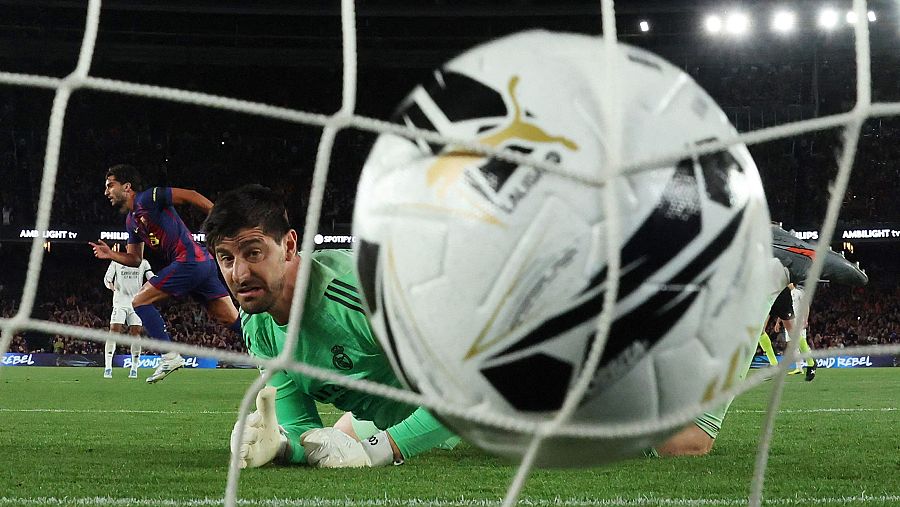 Ferran anotó el segundo gol de la noche del Barça en el clásico.