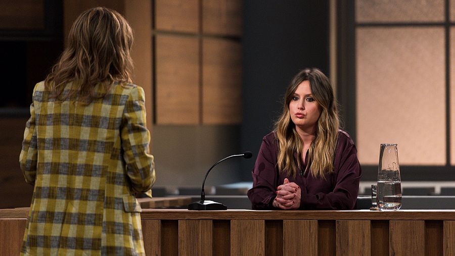 Alejandra Jacinto declarando en 'El juicio' de La 2.