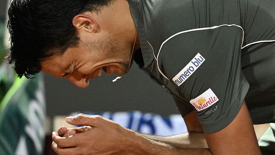 Darderi llorando tras ganar el partido frente a Jódar