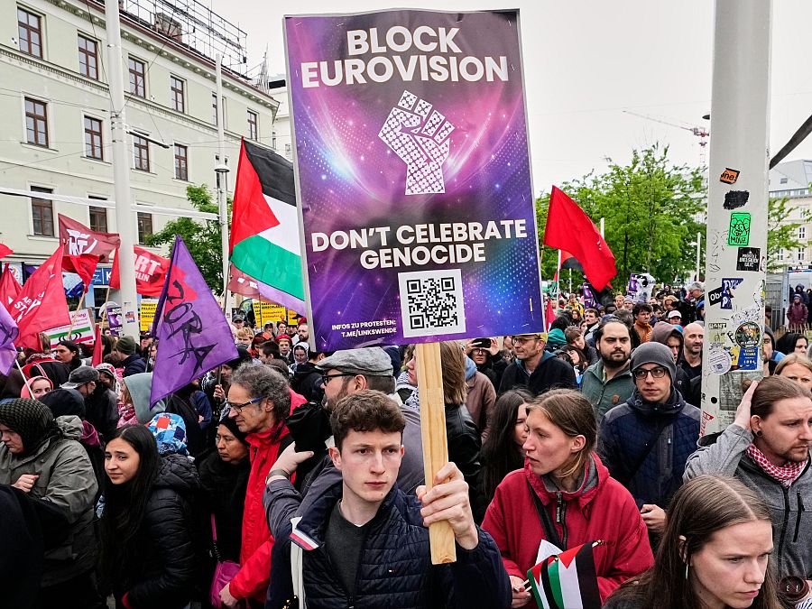 Protesta en Viena contra Eurovisión por la participación de Israel