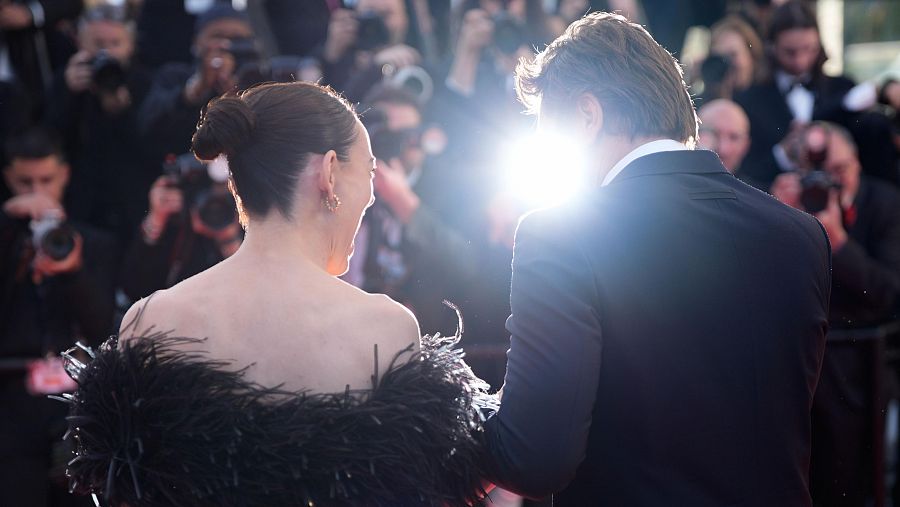 Victoria Luengo y Javier Bardem, en Cannes.