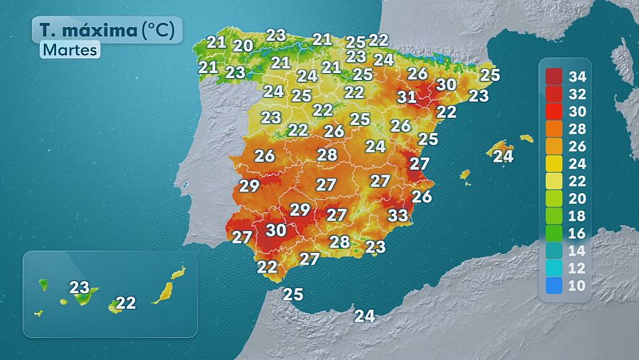 El tiempo en España, martes 19 de mayo.