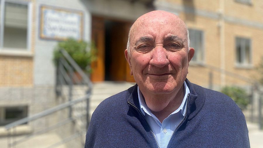 El agustino Miguel Ángel Martín Juárez, amigo del papa, antes de la entrevista con RTVE Noticias.