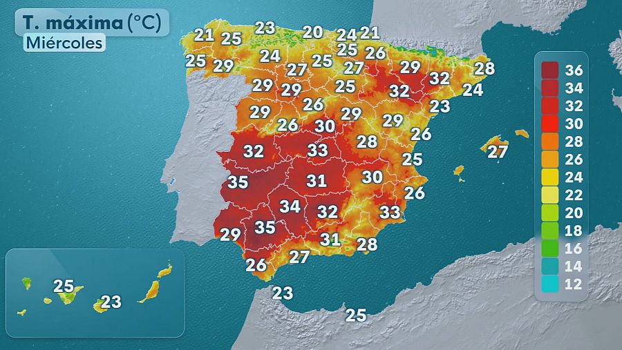 Máximas en ascenso en toda España