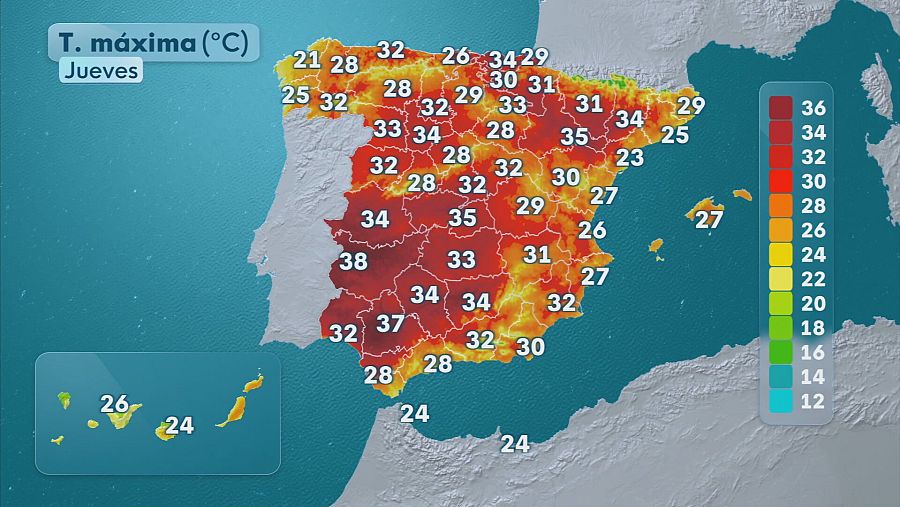 El tiempo en España, jueves 21 de mayo.