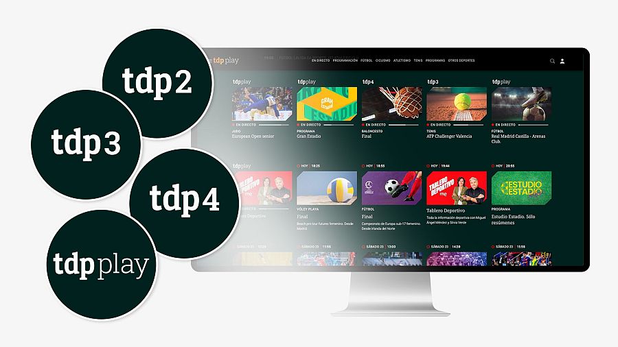 Montaje del nuevo portal Teledeporte Play de cara al Mundial de fútbol 2026