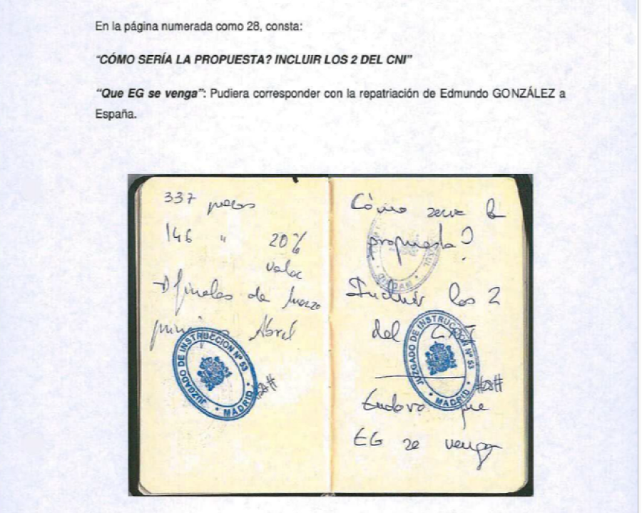 Imagen del sumario del caso Plus Ultra