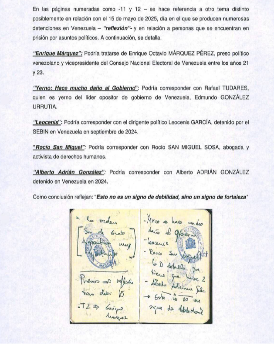 Imagen del sumario del caso Plus Ultra
