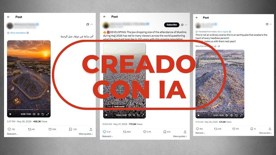 Mensajes de X que difunden vídeos generados con IA como si fueran reales