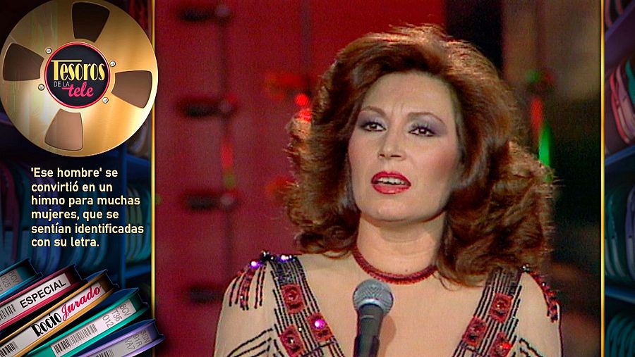 Rocío Jurado canta en 'Tesoros DE LA Tele', un especial que destaca su himno 'Ese hombre' y su legado musical.