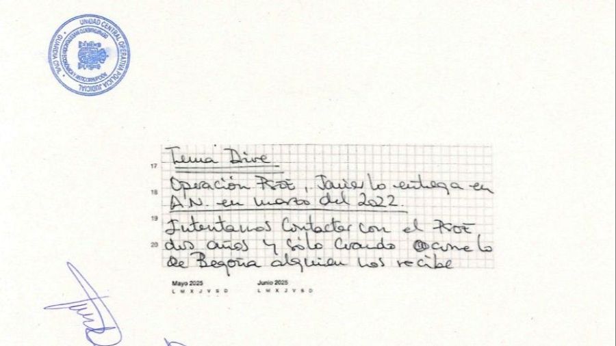 Detalle de una libreta de la exmilitante Leire Díez.
