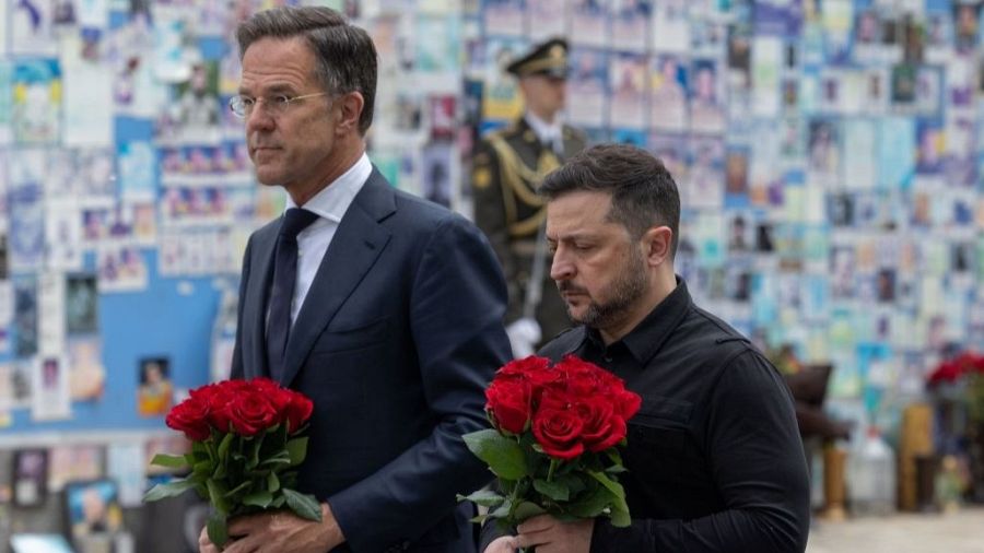 Mark Rutte, secretario general de la OTAN, visita Kiev