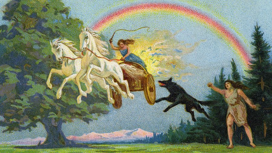 Los eclipses en la mitología nórdica están ligados a dos lobos: Sköll y Hati.