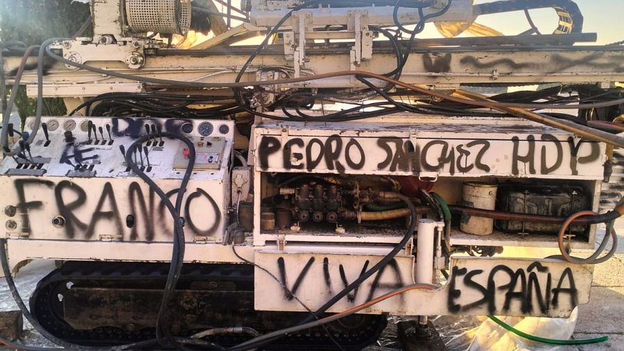 Vandalizadas las máquinas encargadas de las catas del estudio previas a las obras de resignificación del Valle (16:9)