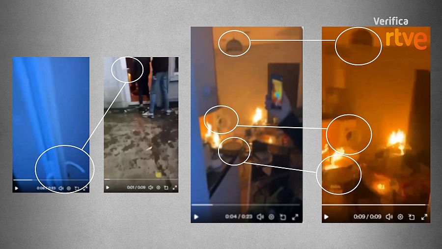 Elementos coincidentes entre el vídeo de 2025 y el que circula en la actualidad