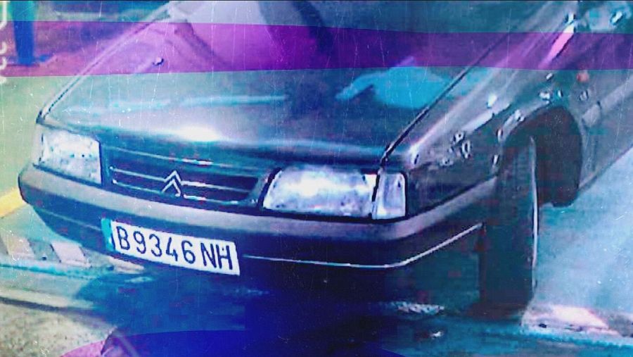 Fotografía del coche del asesino de Elisa Abruñedo según consta en el informe policial.