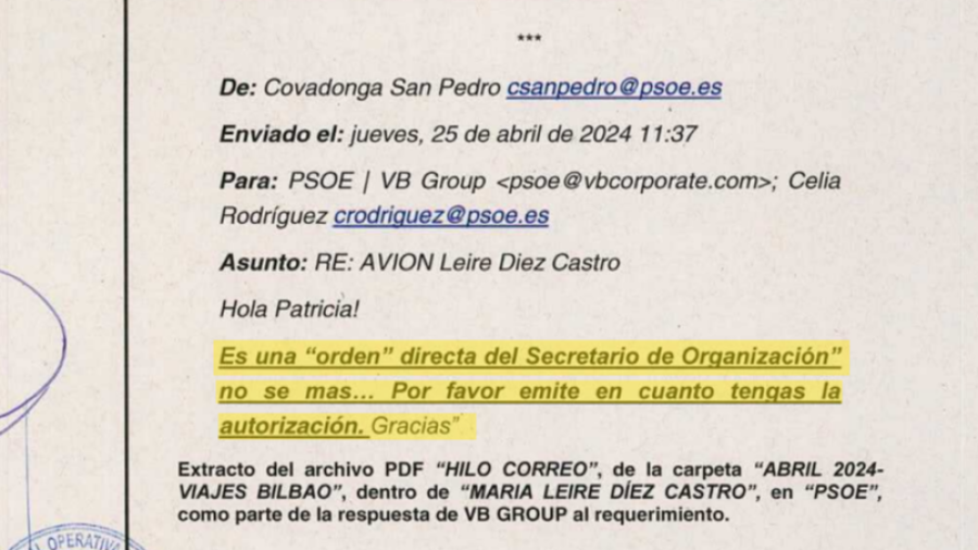 Fragmento del informe de la UCO.