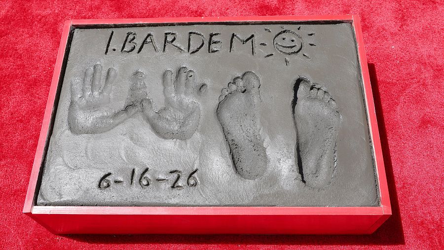 Las huellas de Javier Barden en el Teatro Chino de Hollywood