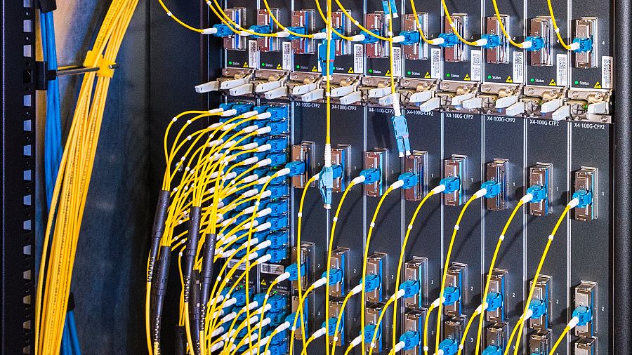Infraestuctura de uno de los puntos neutros de intercambio de DE-CIX
