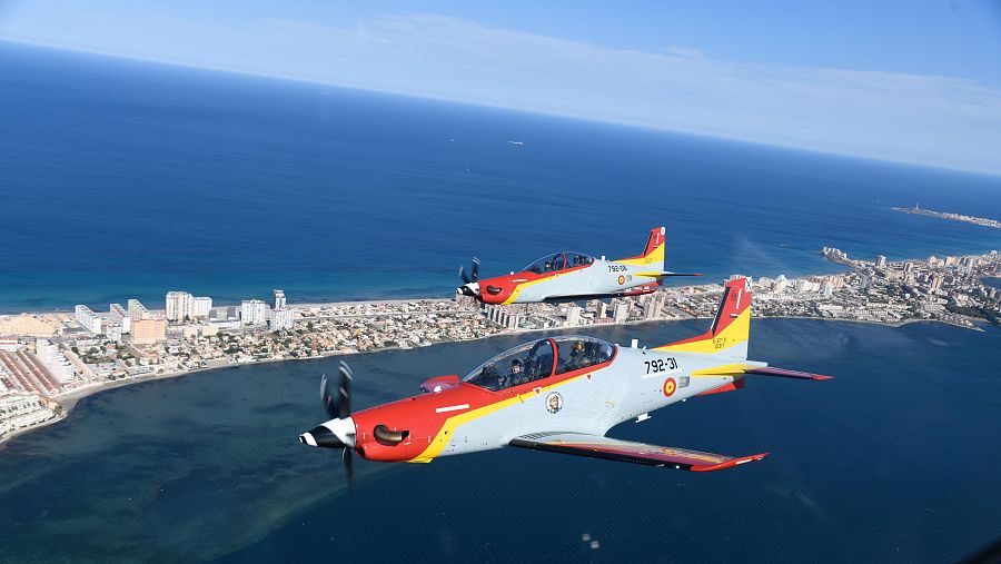 El vuelo de instrucción ofreció una perspectiva privilegiada de la geografía regional