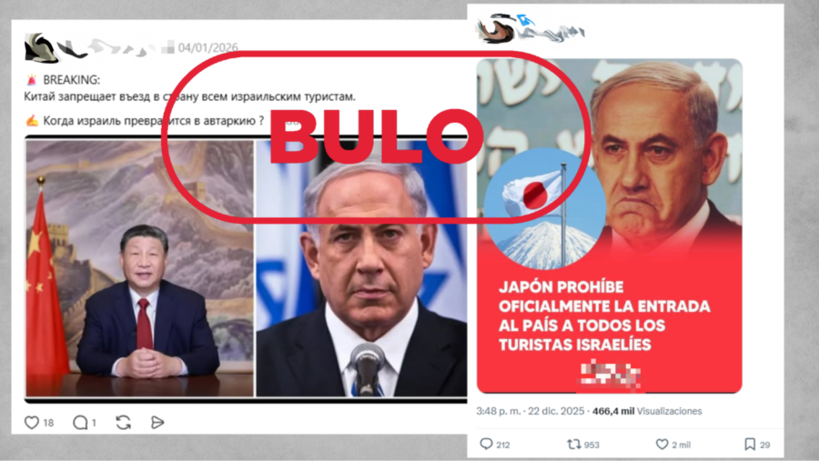 Mensajes antiguos que difunden la falsa prohibición de entrada en China y Japón de turistas israelíes