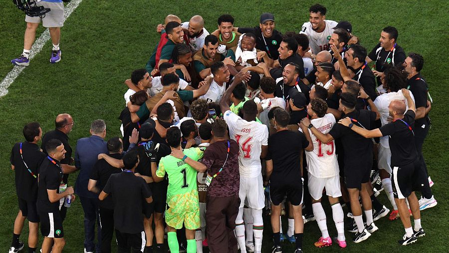 Marruecos celebra la victoria ante Escocia en el Mundial 2026
