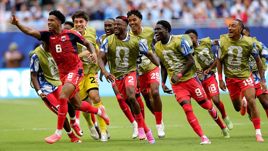 Kevin Pina celebra el gol de Cabo Verde ante Uruguay en el Mundial 2026