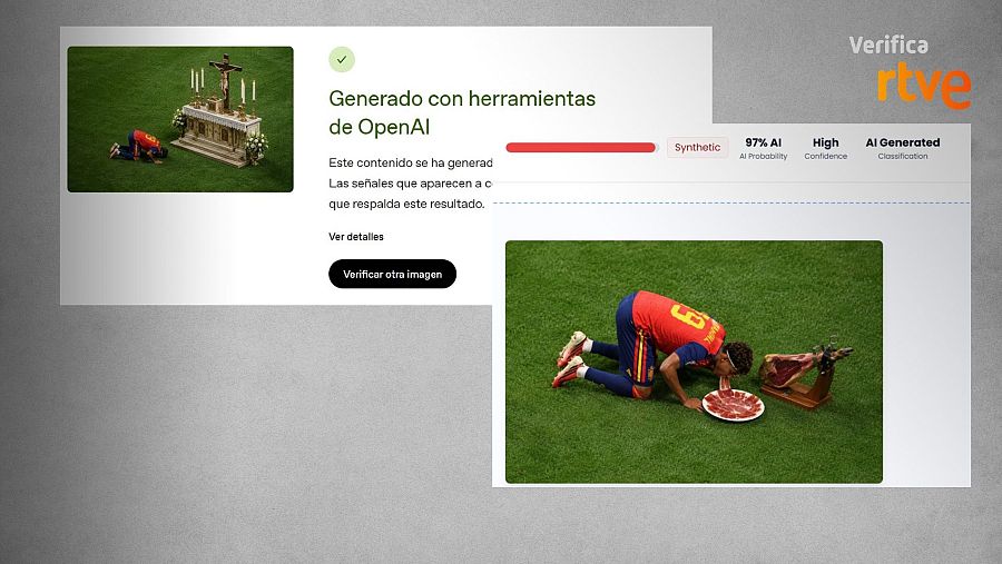 Análisis de OpenAI y de TruthScan sobre estas imágenes hechas con IA.