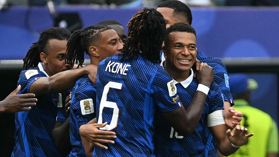 Kylian Mbappé celebra un gol en el Francia - Irak del Mundial 2026