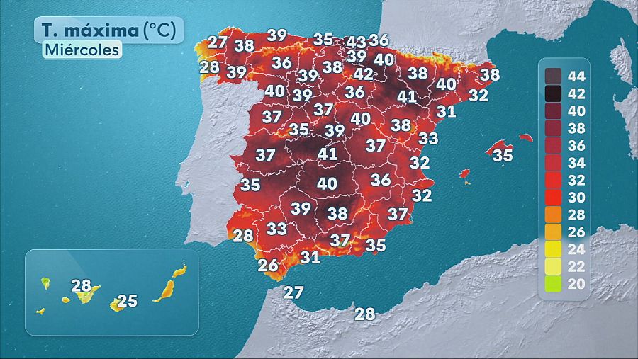 El tiempo hoy 24 de junio en España: catorce comunidades en alerta por altas temperaturas, siendo roja en el País Vasco