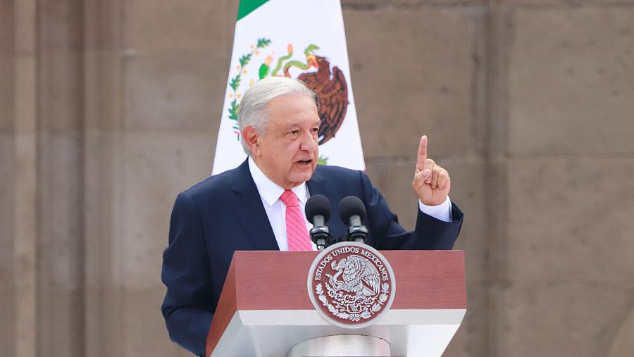 López Obrador en una de sus ruedas de prensa diarias.