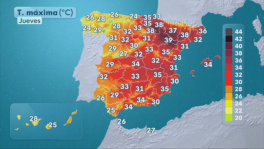 El tiempo hoy 25 de junio en España.