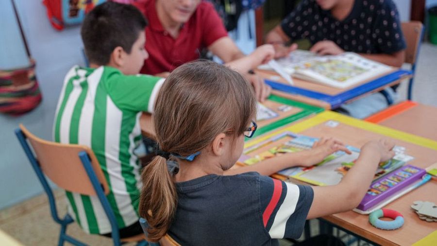 Niños en un colegio adaptado del sur de España