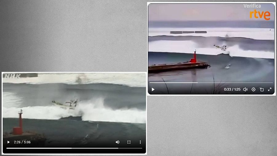 A la izquierda, imagen de la pieza de la cadena japonesa NHK. A la derecha, captura del vídeo de redes