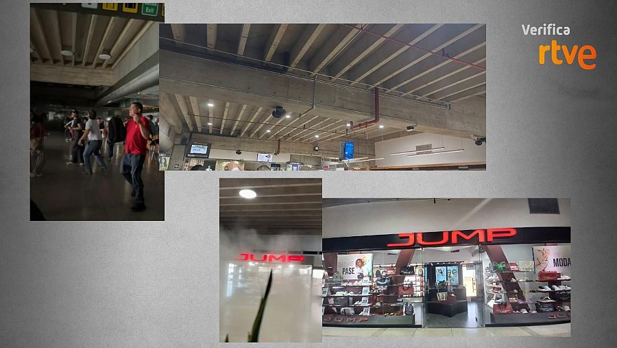 Coincidencias entre los vídeos de redes e imágenes previas del aeropuerto.