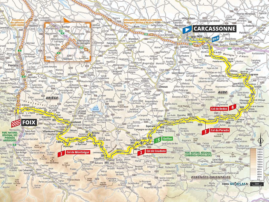 Tour de Francia 2026: mapa del recorrido de la 4ª etapa