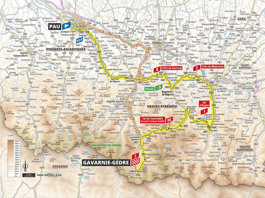 Tour de Francia 2026: mapa del recorrido de la 6ª etapa