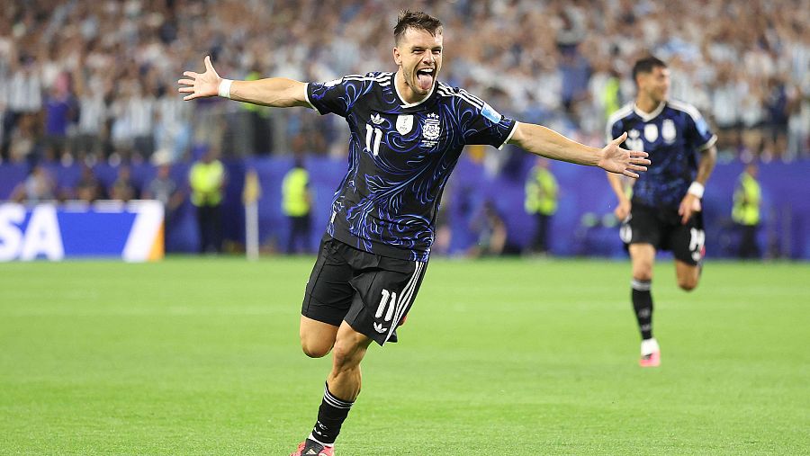 Lo Celso celebra un gol en el Jordania - Argentina del Mundial 2026