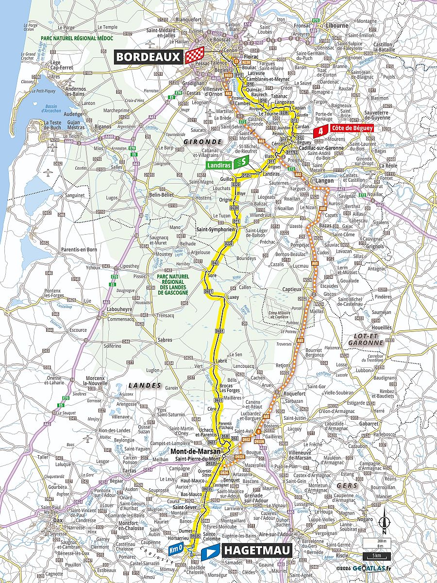Tour de Francia 2026: mapa del recorrido de la 7ª etapa