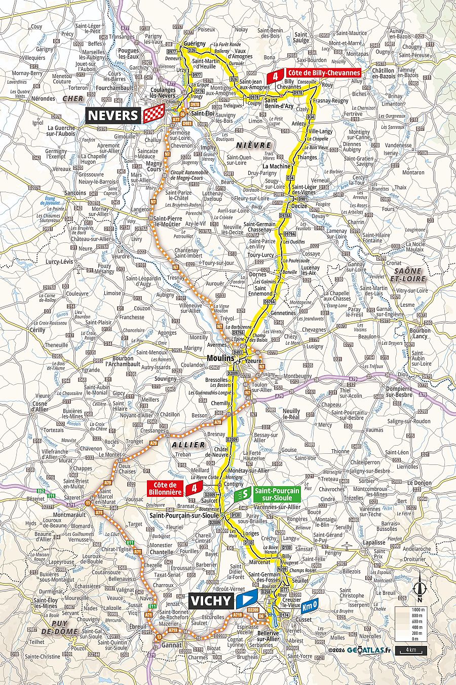 Tour de Francia 2026: mapa del recorrido de la etapa 11