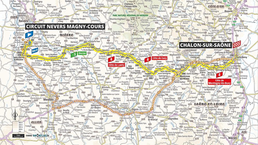 Tour de Francia 2026: mapa del recorrido de la etapa 12