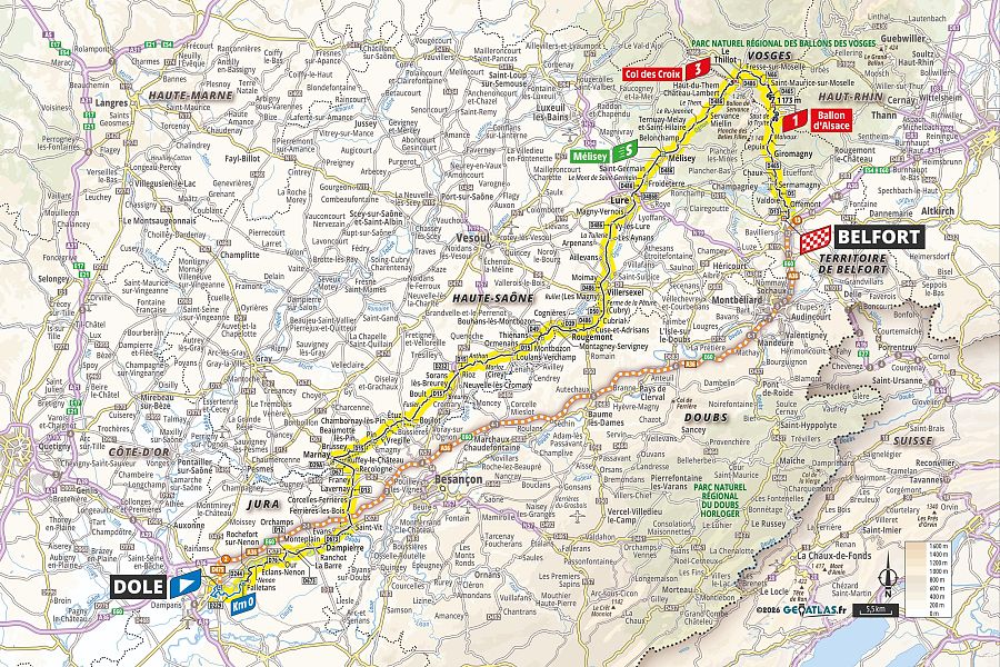 Tour de Francia 2026: mapa del recorrido de la etapa 13