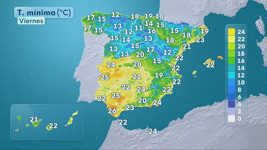 El tiempo este viernes 3 de julio.
