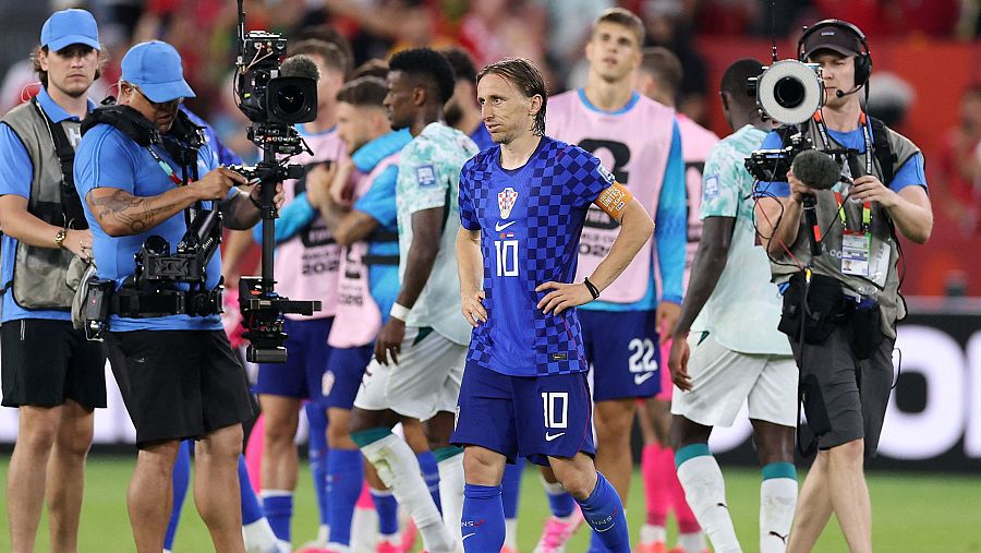 Luka Modric en su último partido con Croacia en el Mundial 2026