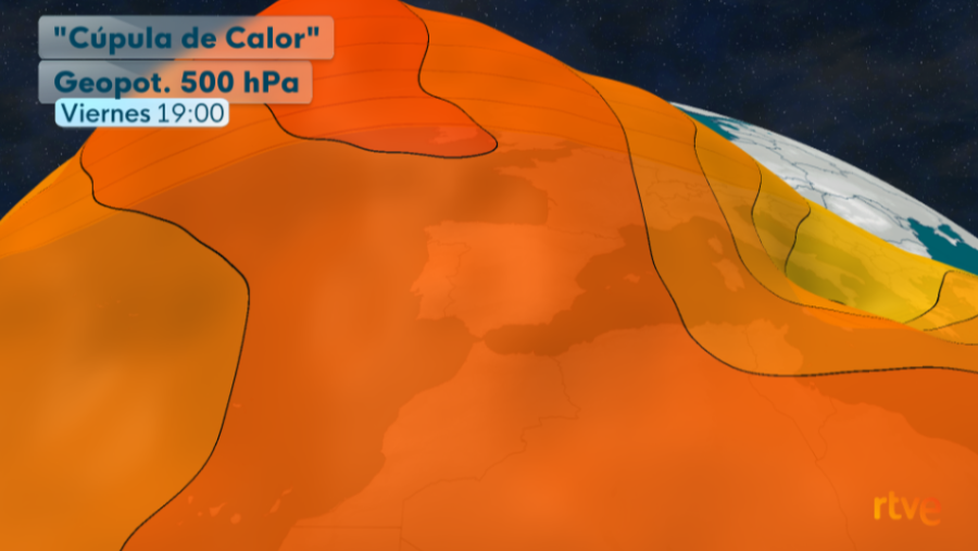 Cúpula de calor sobre el oeste de Europa