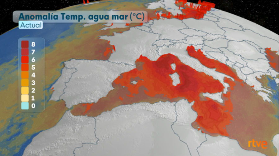 Anomalía de la temperatura del mar